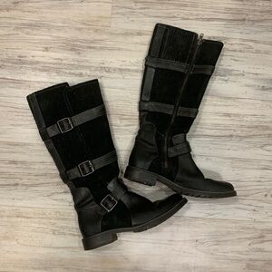 Ariat black leather/suede riding boots size 7